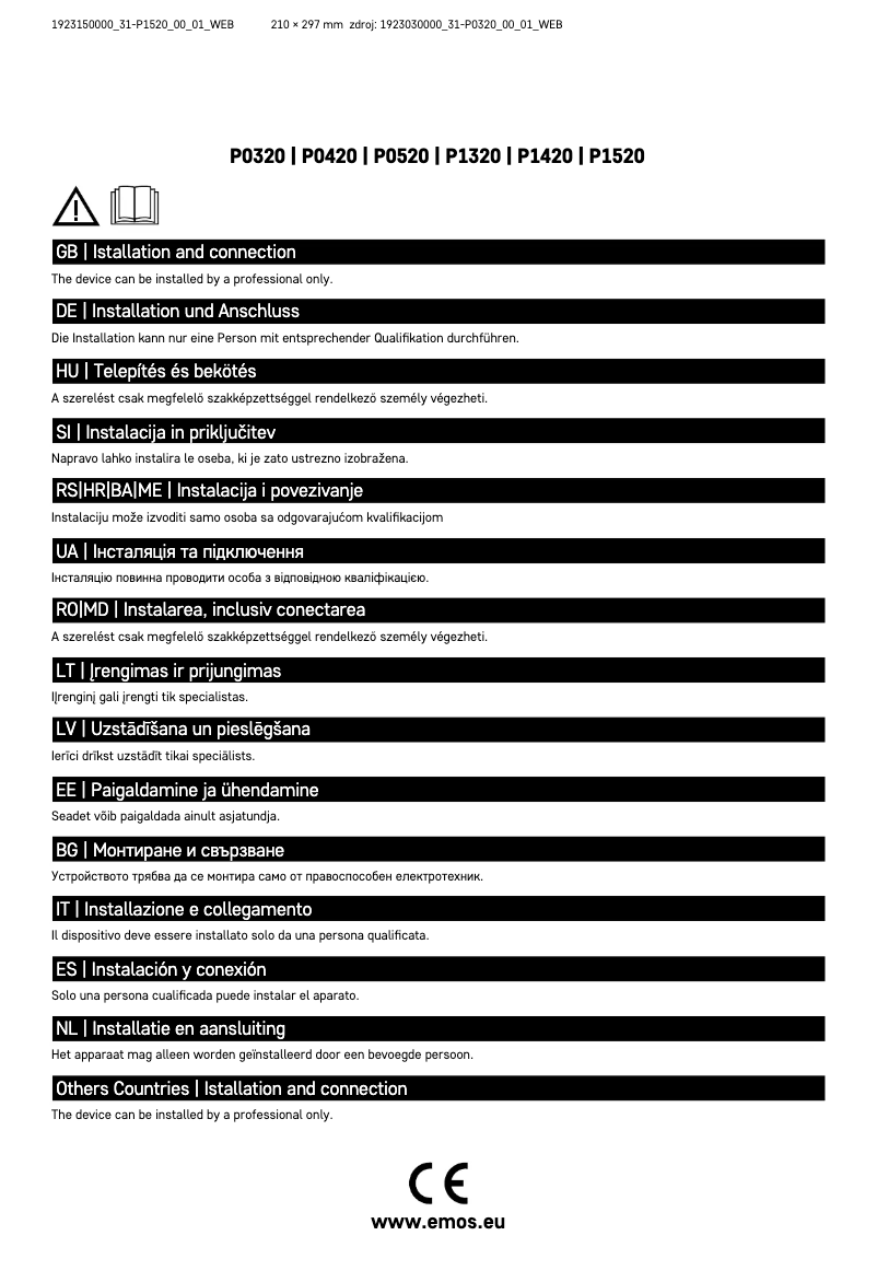 Página 1 del manual Manual de usuario Emos P1520