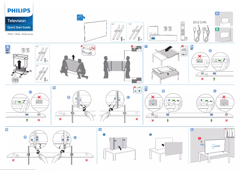 Imagen de la primera página del manual del dispositivo 65PUS8106