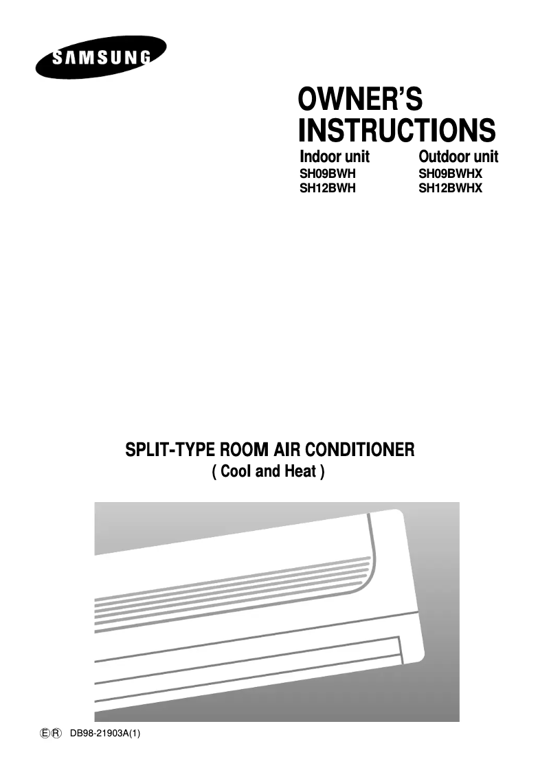 Imagen de la primera página del manual del dispositivo SH12BWH