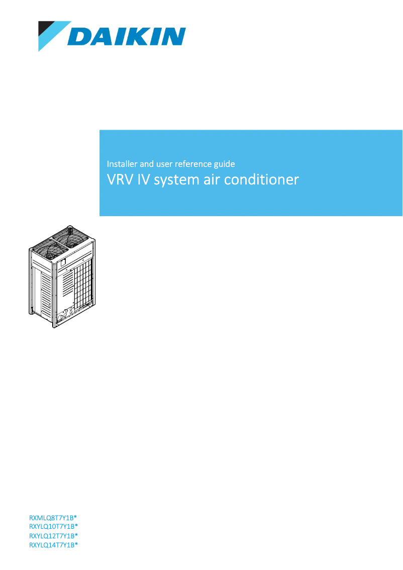 Página 1 del manual Manual de usuario Daikin RXYLQ12T7Y1B