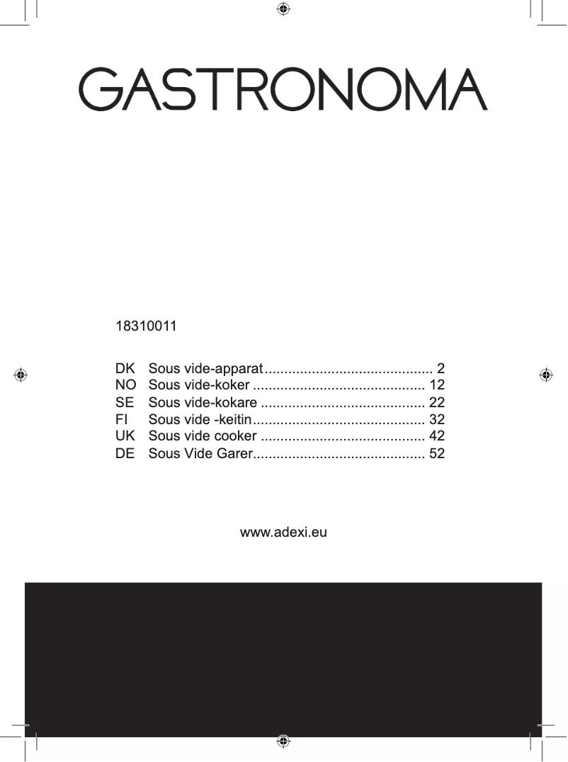 Imagen de la primera página del manual del dispositivo 18310011