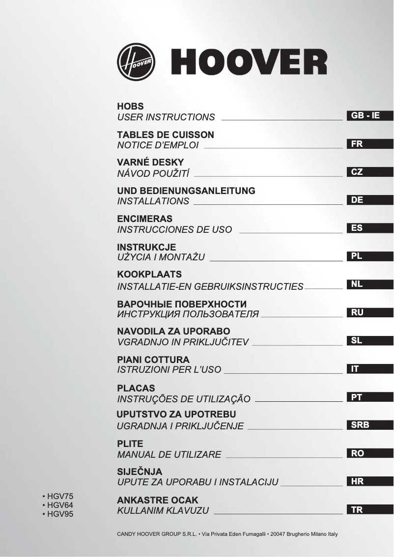 Imagen de la primera página del manual del dispositivo HGV64STCG B