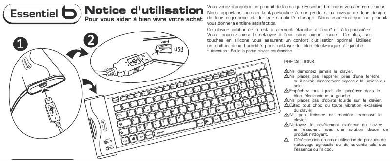 Imagen de la primera página del manual del dispositivo Souple