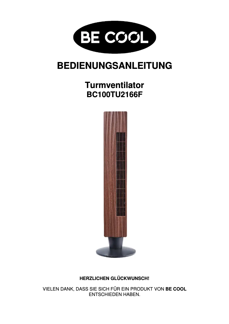 Imagen de la primera página del manual del dispositivo BC100TU2166F