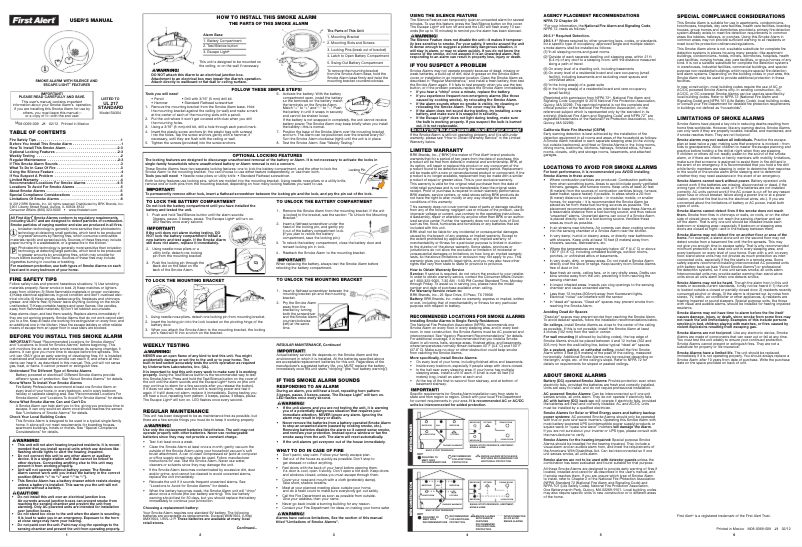 Imagen de la primera página del manual del dispositivo SA304