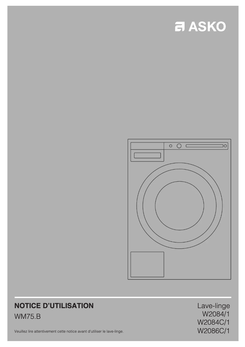 Página 1 del manual Manual de usuario Asko W2084/1