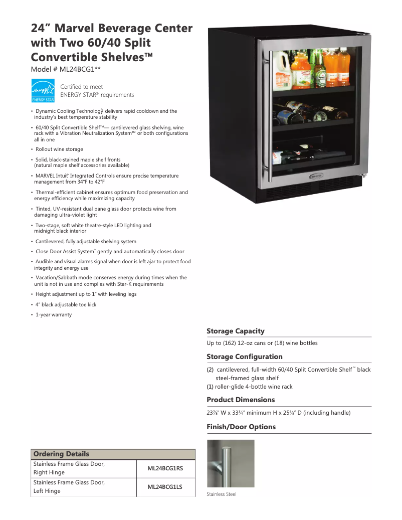 Imagen de la primera página del manual del dispositivo ML24BCG1RS