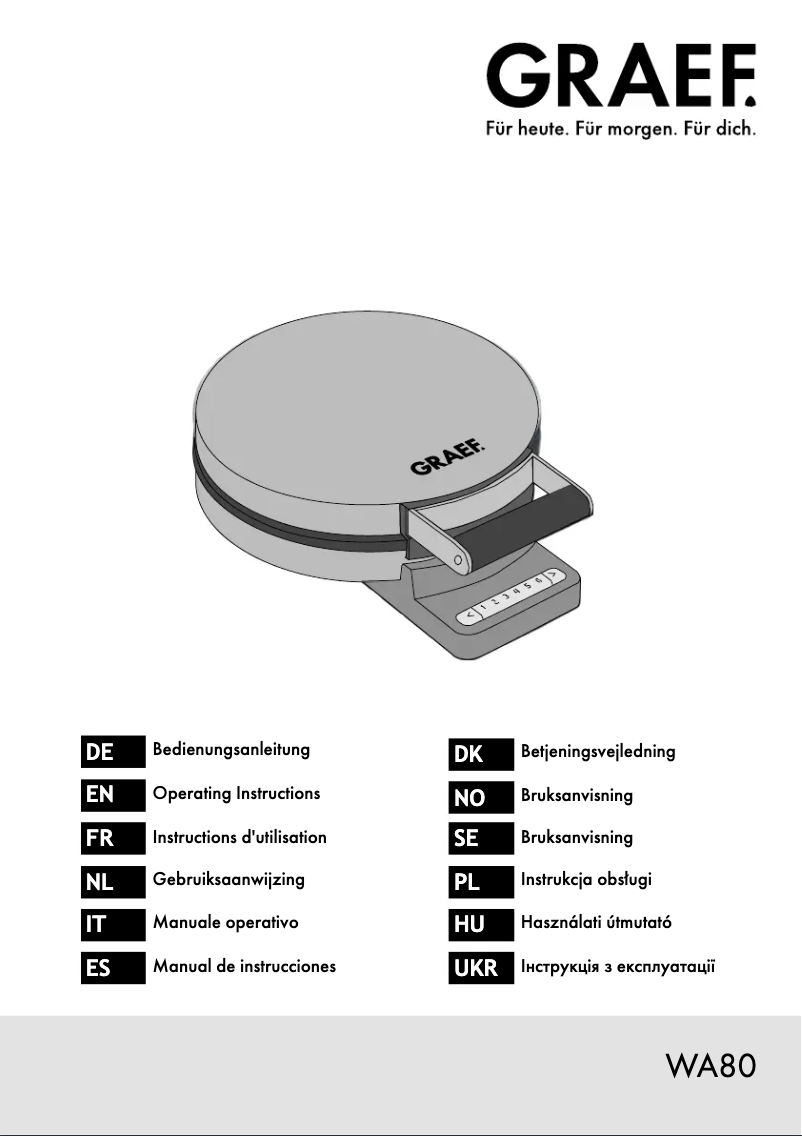 Página 1 del manual Manual de usuario Graef WA 80