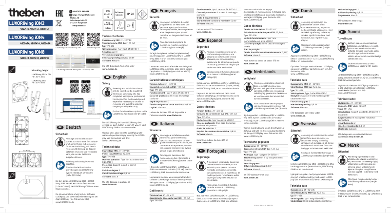 Imagen de la primera página del manual del dispositivo LUXORliving iON8
