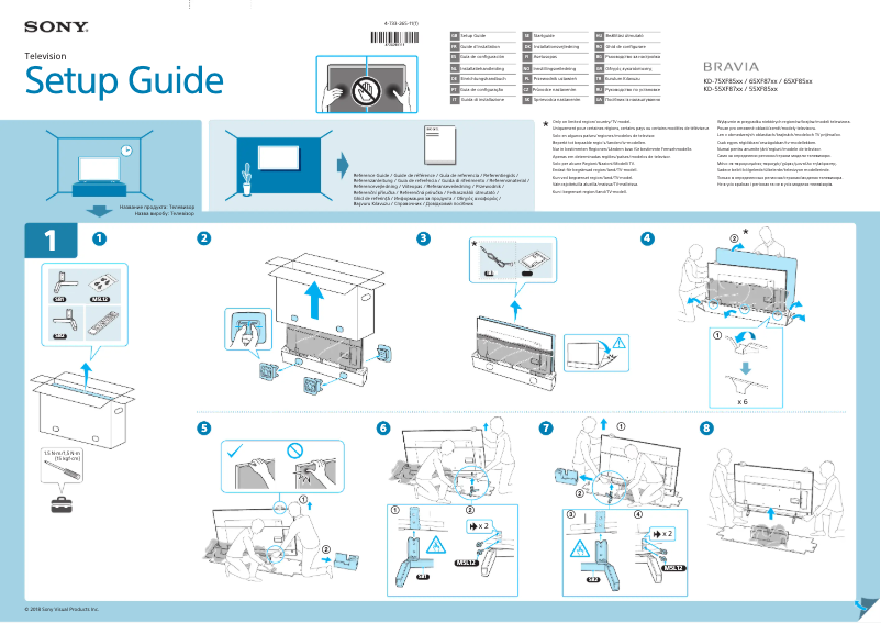 Imagen de la primera página del manual del dispositivo Bravia KD-65XF8599