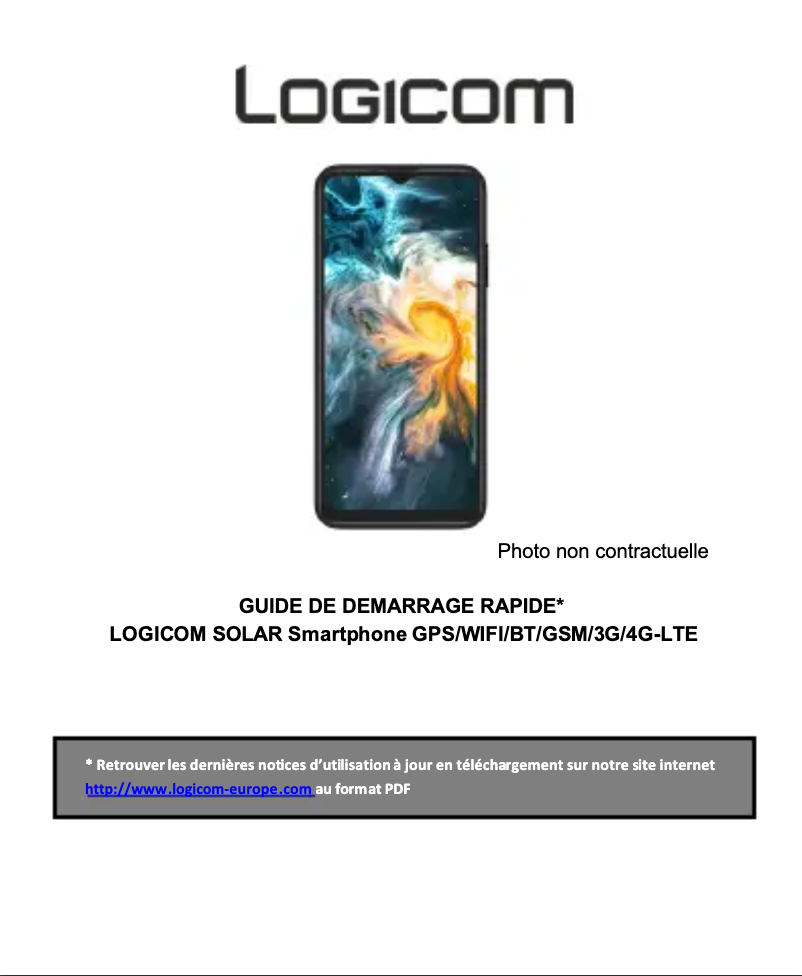 Imagen de la primera página del manual del dispositivo Solar