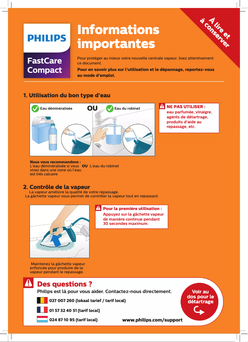 Página 1 del manual Guía de inicio rápido Philips FastCare Compact GC6709