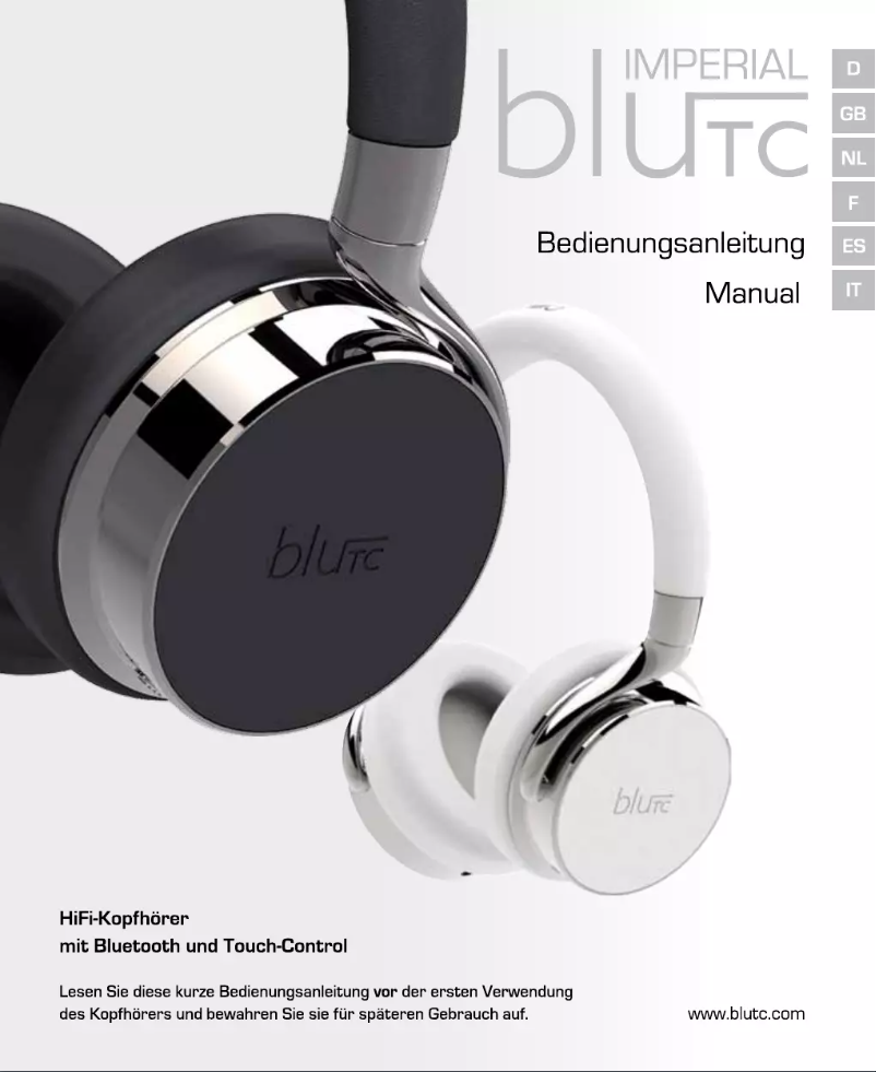 Imagen de la primera página del manual del dispositivo BluTC