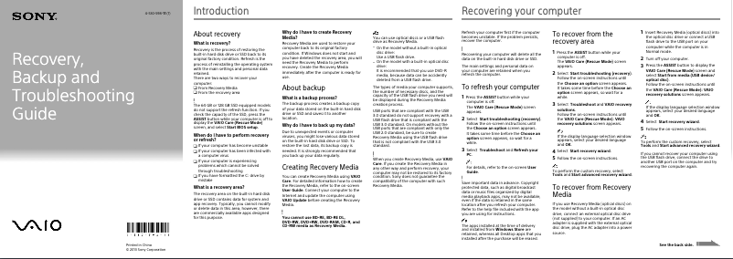 Página nº 1 - Manual de usuario Sony Vaio Tab 11 SVT112290S