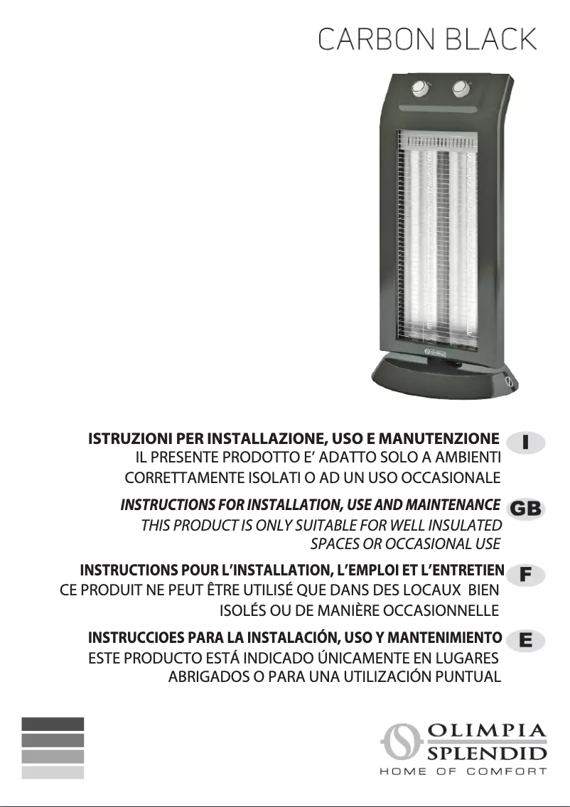 Imagen de la primera página del manual del dispositivo Carbon Black