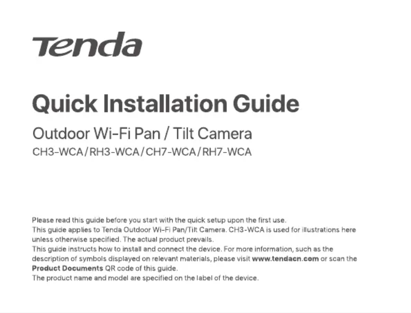 Imagen de la primera página del manual del dispositivo CH7-WCA