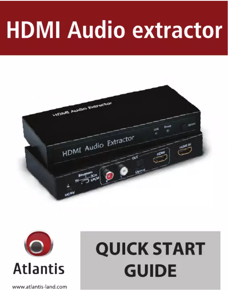 Página nº 1 - Manual de usuario Atlantis Land A04-HM-CV015