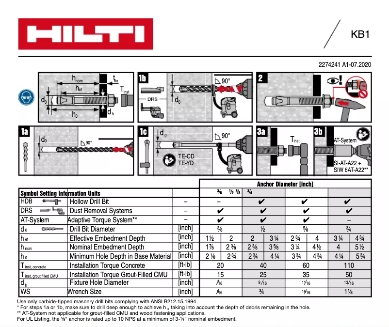 Página 1 del manual Manual de usuario Hilti KB1