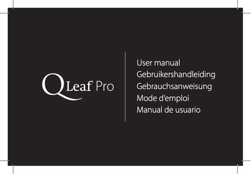 Imagen de la primera página del manual del dispositivo Qleaf Pro