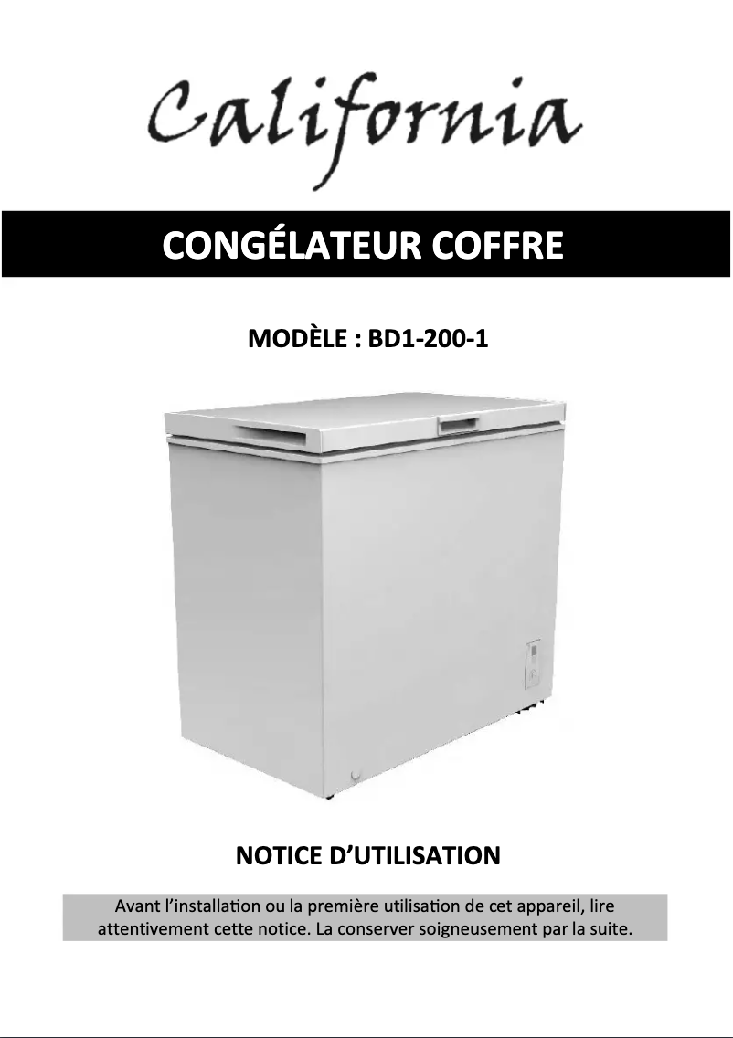 Página nº 1 - Manual de usuario California BD1-200-1