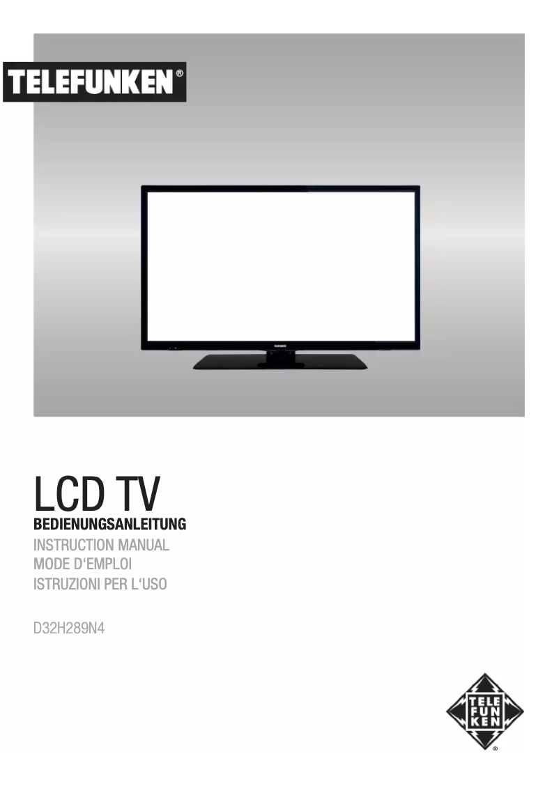 Imagen de la primera página del manual del dispositivo D32H289N4