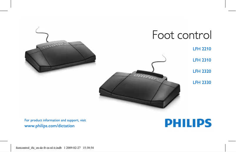 Página 1 del manual Manual de usuario Philips Transcription Set 7177