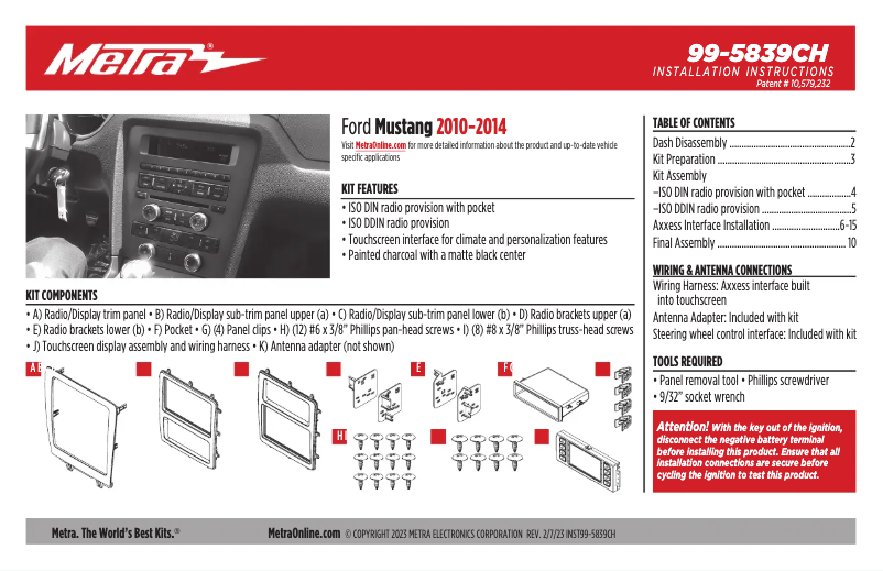 Imagen de la primera página del manual del dispositivo 99-5839CH
