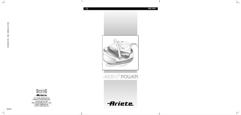 Página nº 1 - Manual de usuario Ariete Eco Power 6422
