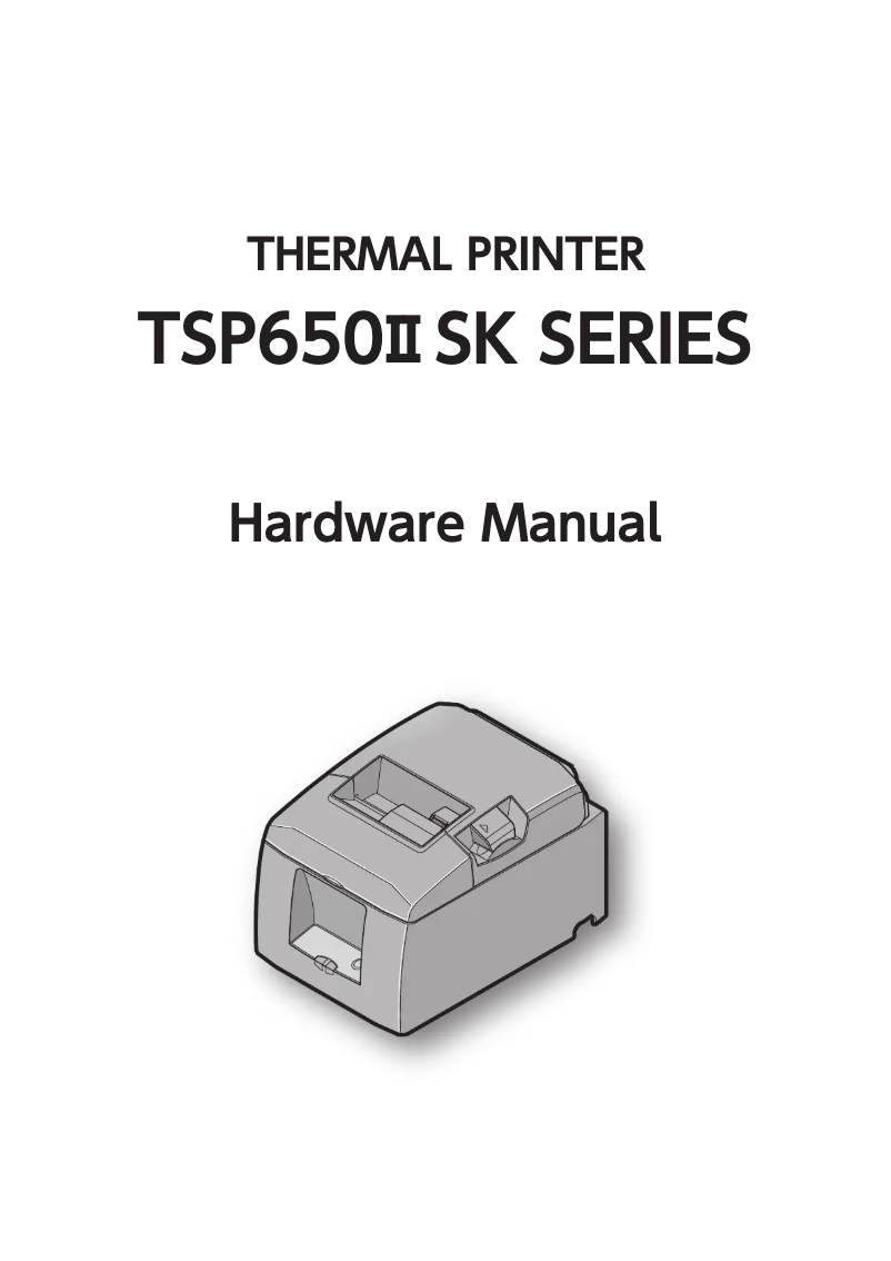 Imagen de la primera página del manual del dispositivo TSP650IISK