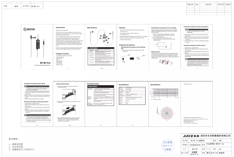 Página 1 del manual Manual de usuario BOYA BY-M1