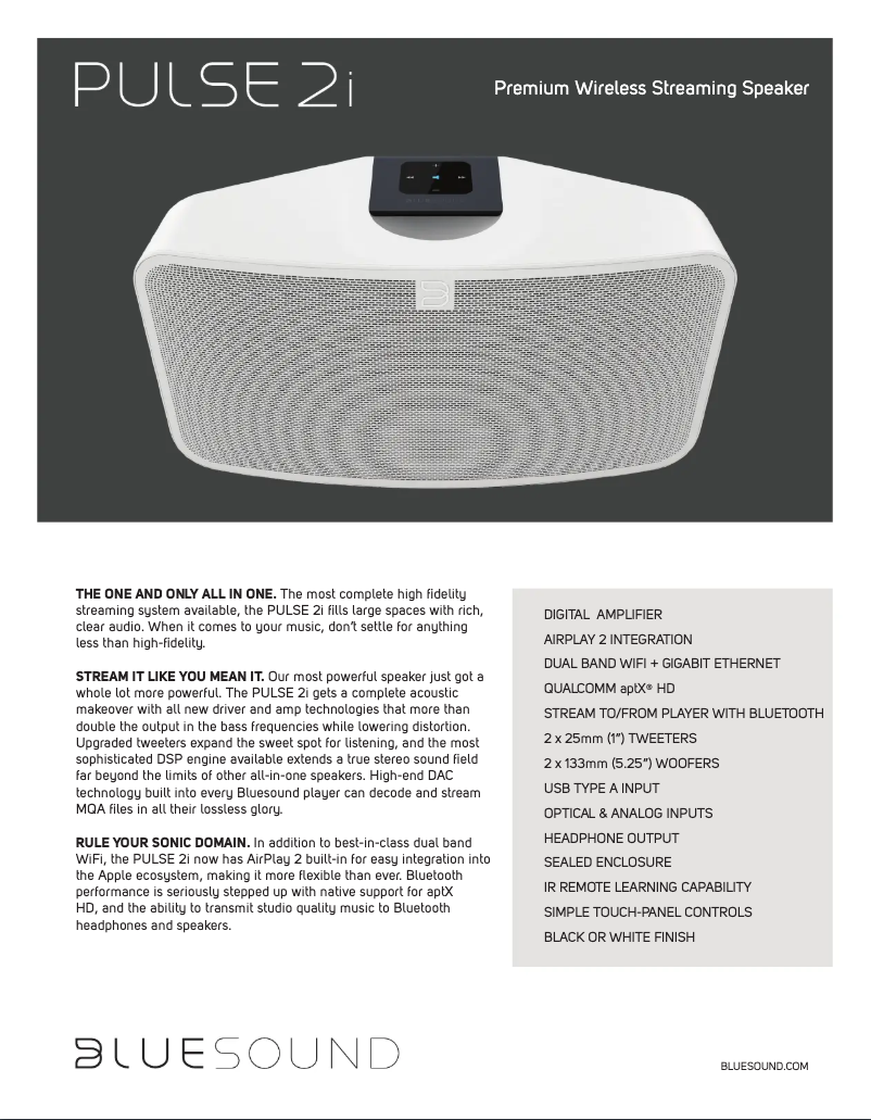 Imagen de la primera página del manual del dispositivo Pulse 2i