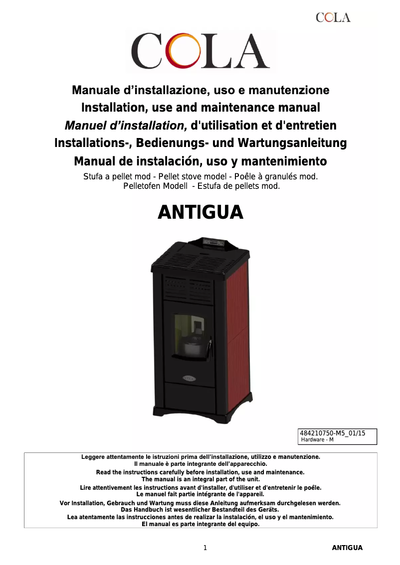 Página 1 del manual Manual de usuario Cola Antigua