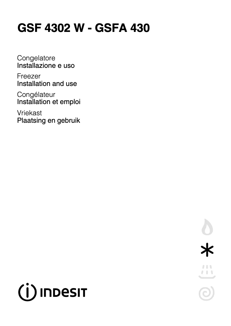 Página 1 del manual Manual de usuario Indesit GSFA 430