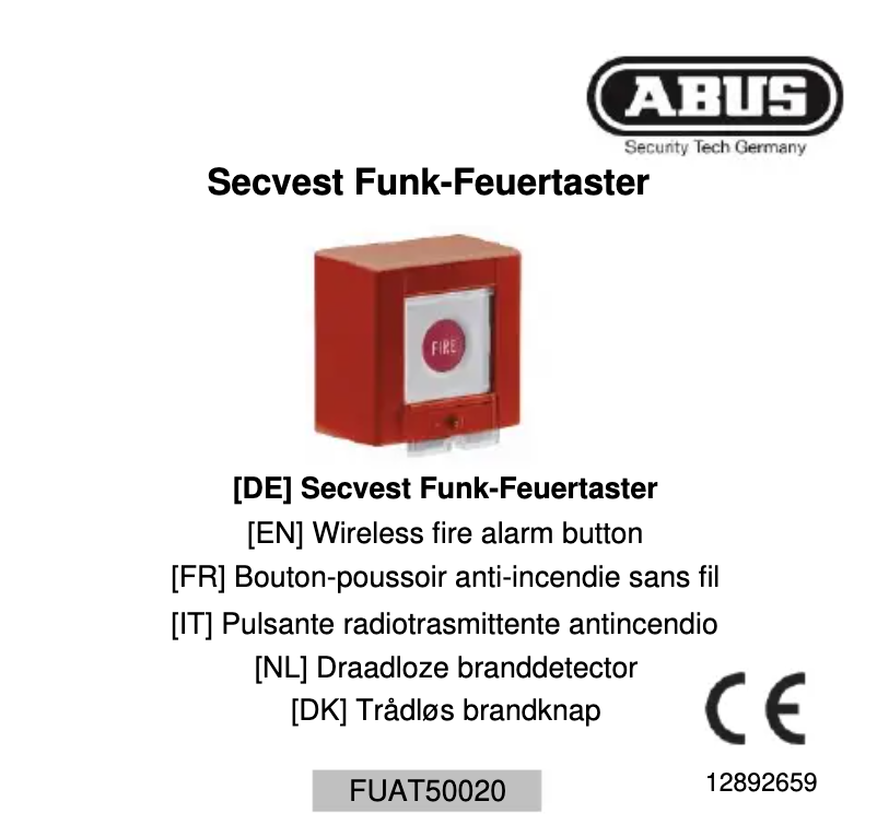 Página 1 del manual Guía de instalación Abus FUAT50020