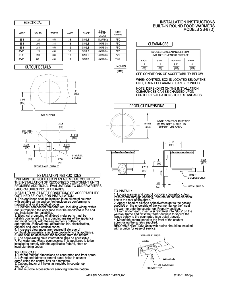 Imagen de la primera página del manual del dispositivo SS8TDU
