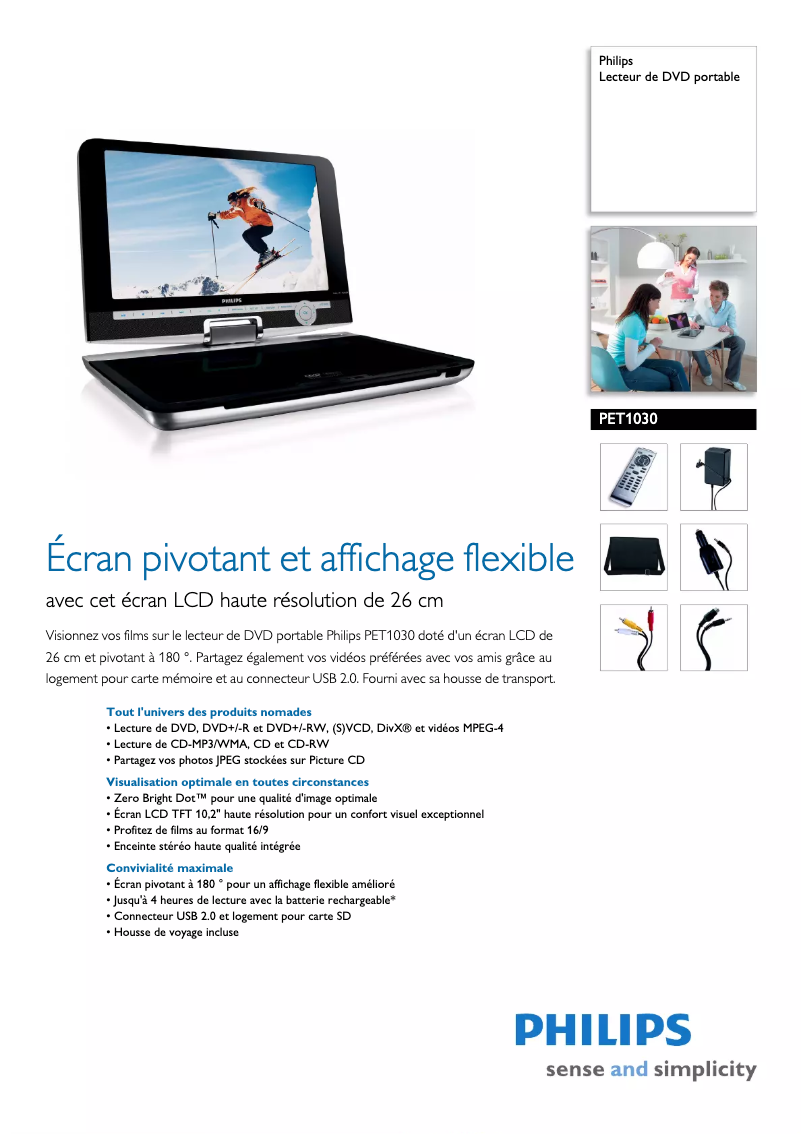 Imagen de la primera página del manual del dispositivo PET1030