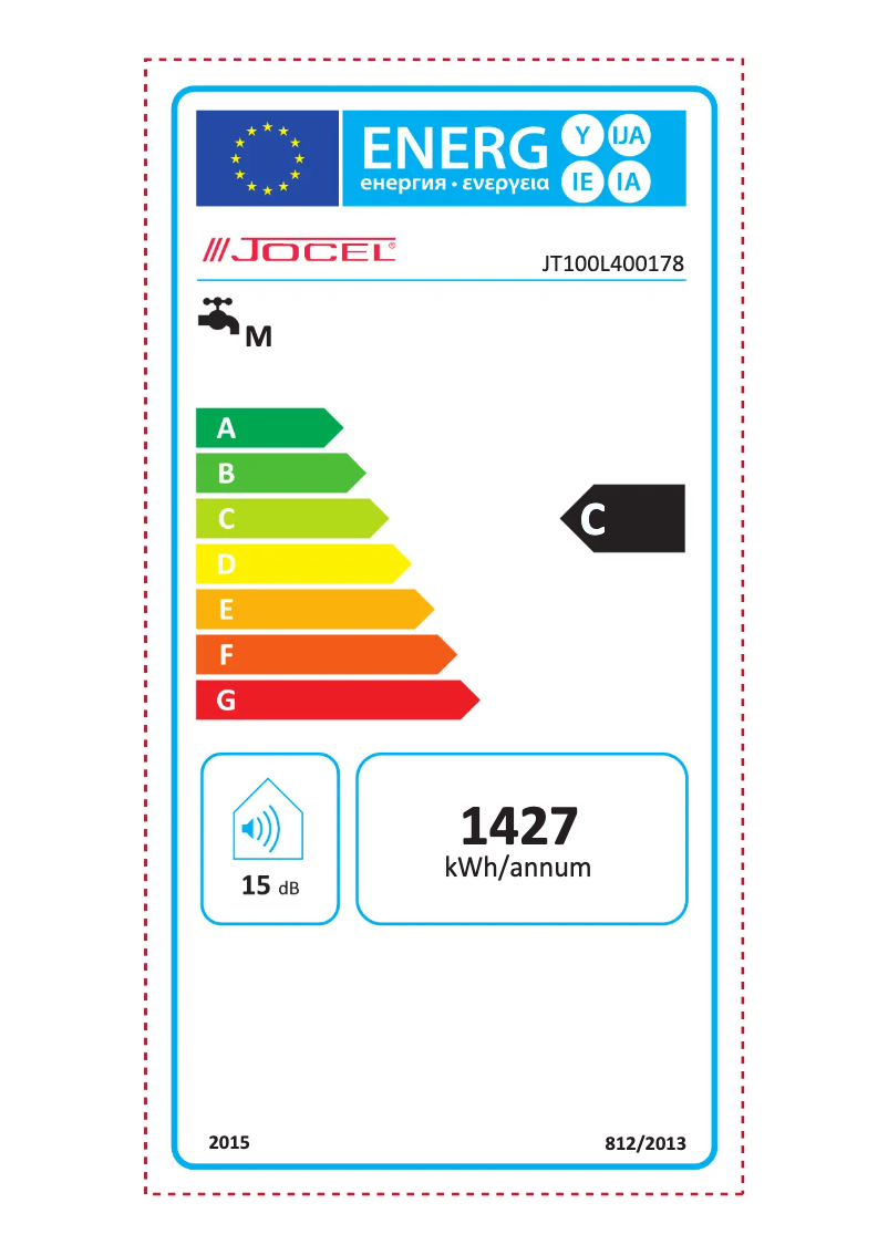 Página nº 1 - Etiqueta energética Jocel JT100L400178