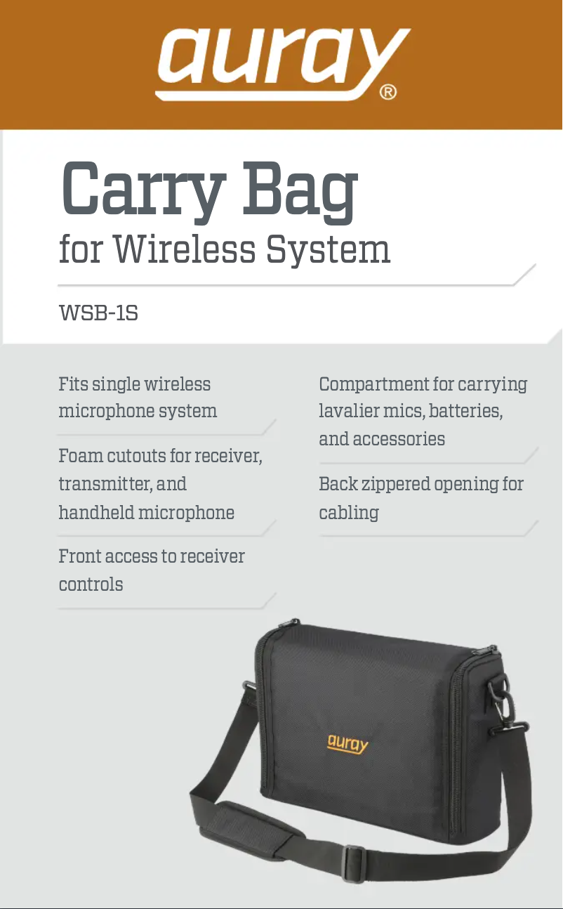 Página nº 1 - Manual de usuario Auray WSB-1S