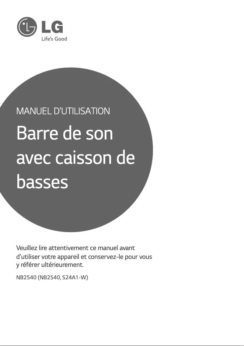 Imagen de la primera página del manual del dispositivo NB2540