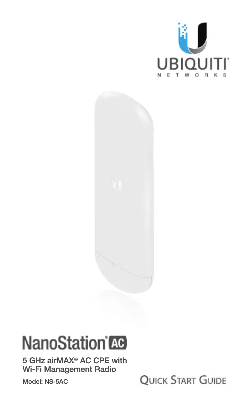 Imagen de la primera página del manual del dispositivo NanoStation NS-5ACL