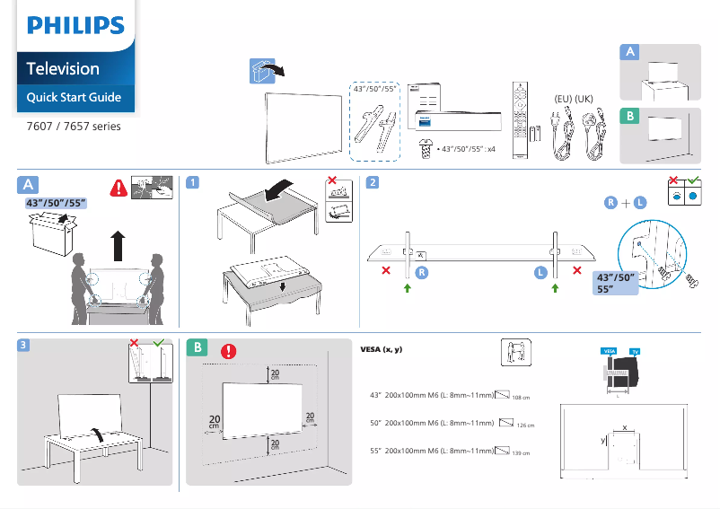Imagen de la primera página del manual del dispositivo 43PUS7657