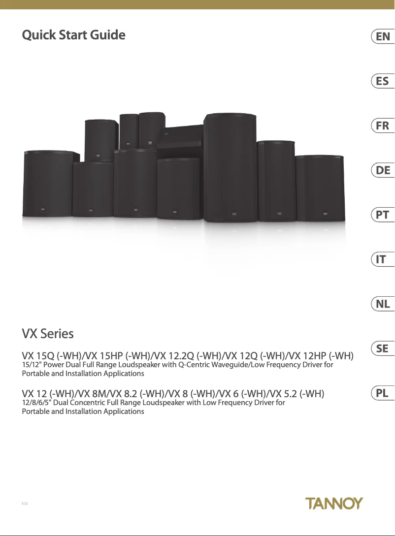 Imagen de la primera página del manual del dispositivo VX 8.2