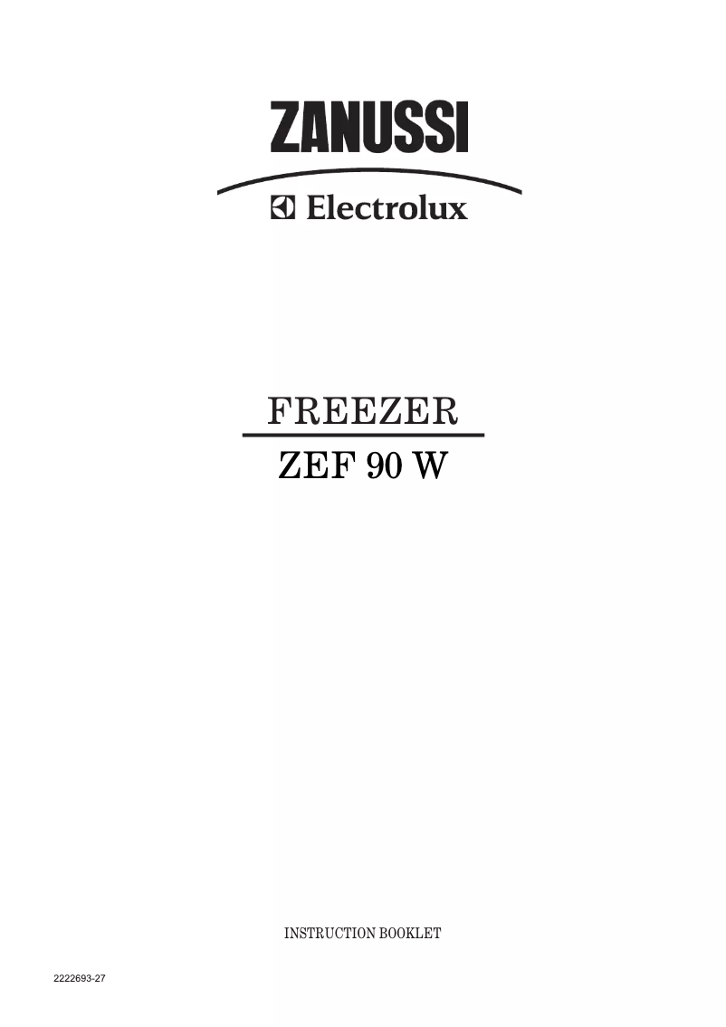 Página 1 del manual Manual de usuario Zanussi-Electrolux ZEF90W1