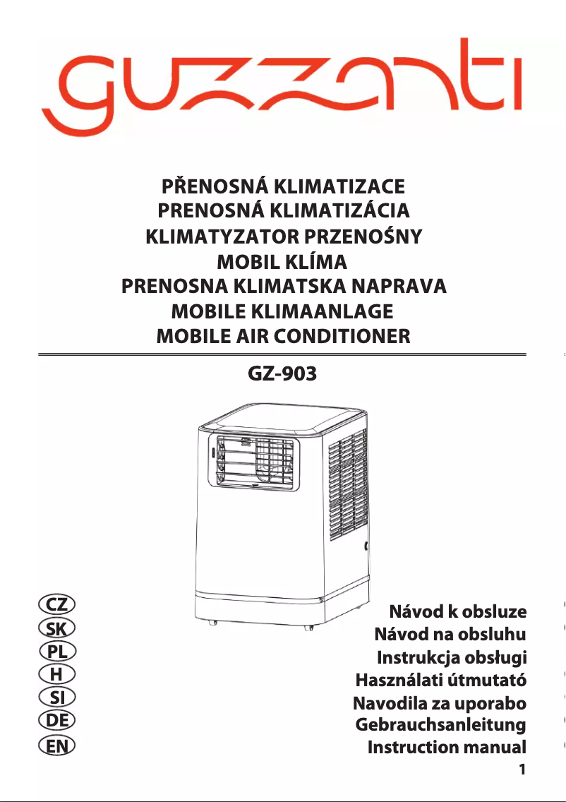 Página 1 del manual Manual de usuario Guzzanti GZ-903