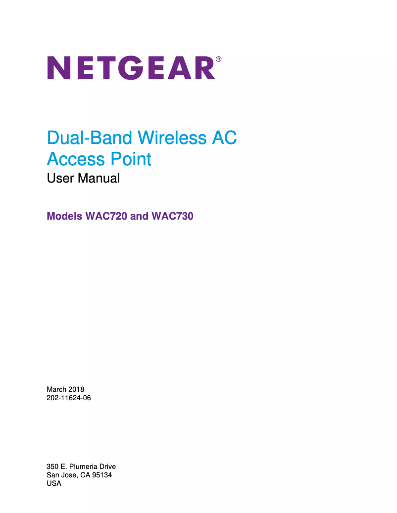 Página 1 del manual Manual de usuario Netgear ProSafe WAC720
