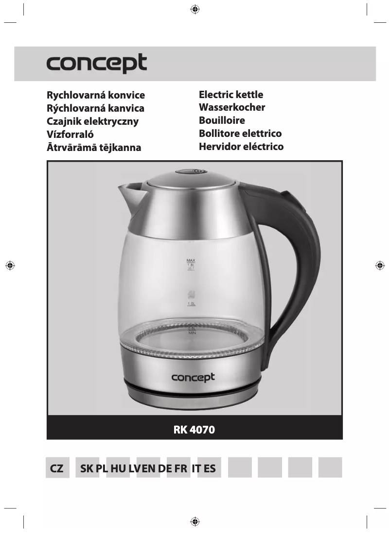 Imagen de la primera página del manual del dispositivo RK4070