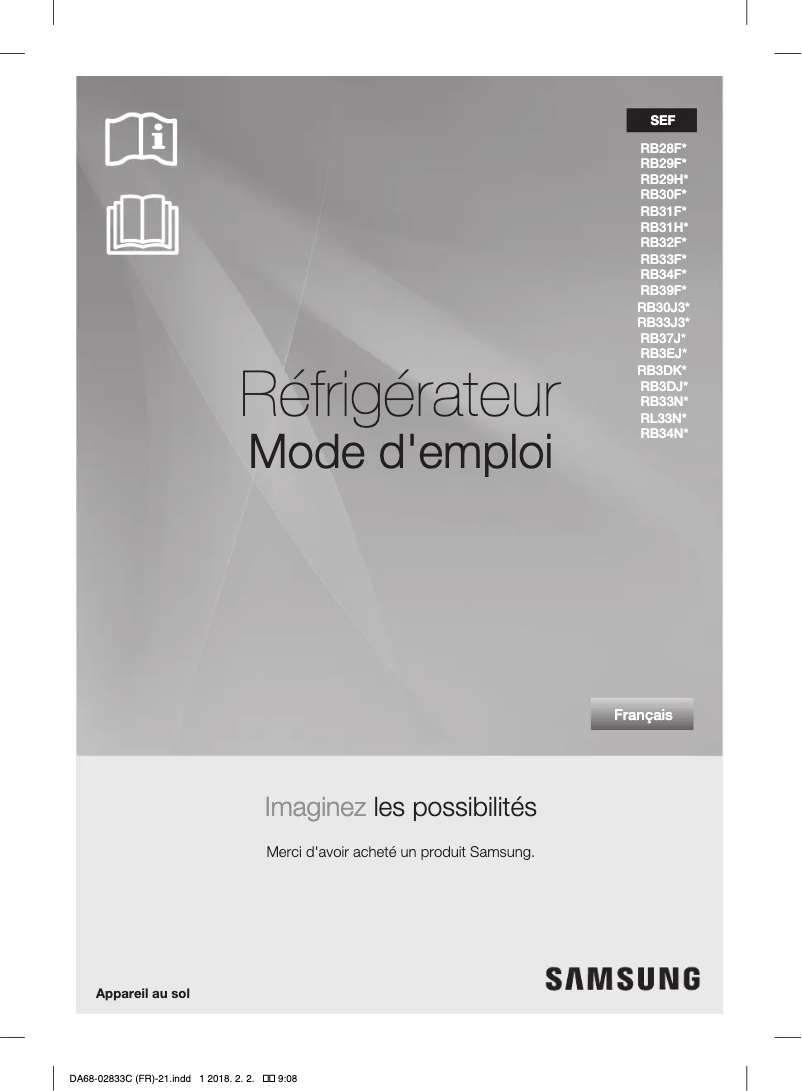 Imagen de la primera página del manual del dispositivo RB37J542VSA