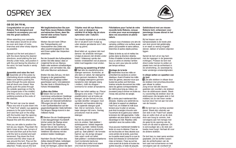 Imagen de la primera página del manual del dispositivo Osprey 3EX