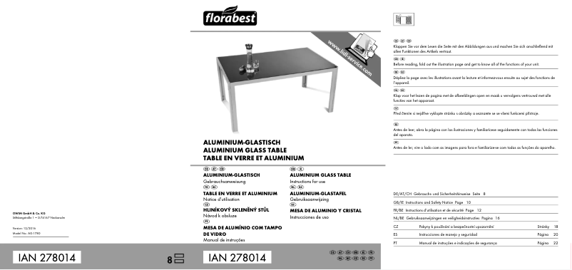 Página 1 del manual Manual de usuario Florabest IAN 278014