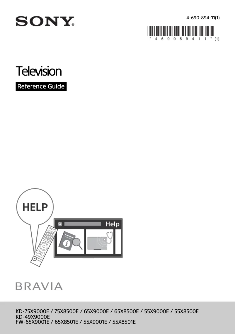 Página nº 1 - Manual de usuario Sony KD-65X9000E